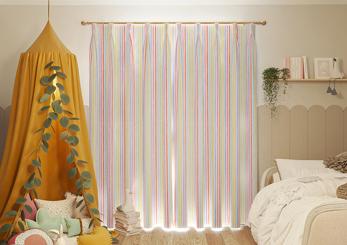 Vintage Stripe, Rainbow - Made to Measure Curtains - Image 7